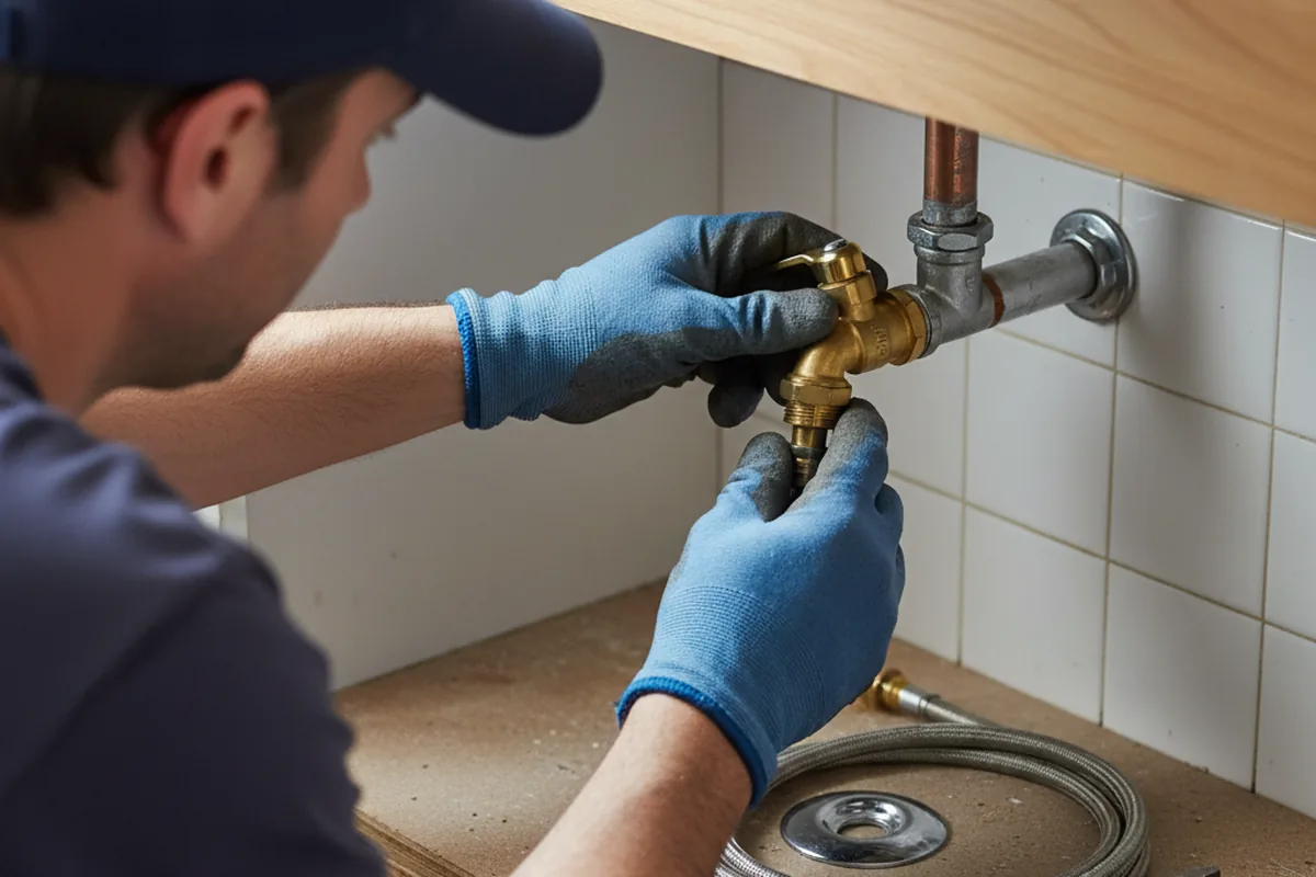Shutoff valve and fitting work during Faucet and Fixture Repair in Fenton